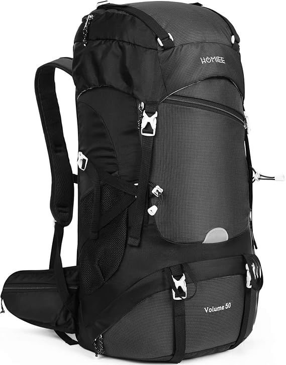 HOMIEE 50L Hiking Backpack Travel Bag Waterproof Camping Rucksack