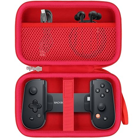 khanka Case for Backbone Pro/Backbone One iOS Mobile Gaming Controller,Carrying Case Compatible with Backbone Pro/Backbone One iOS Mobile Gaming Gamepad/Controller (Red)