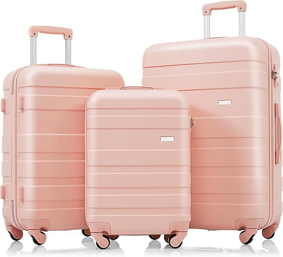 Luggage 3 set ABS Hardside Luggage Sets Spinner Wheel Suitcase