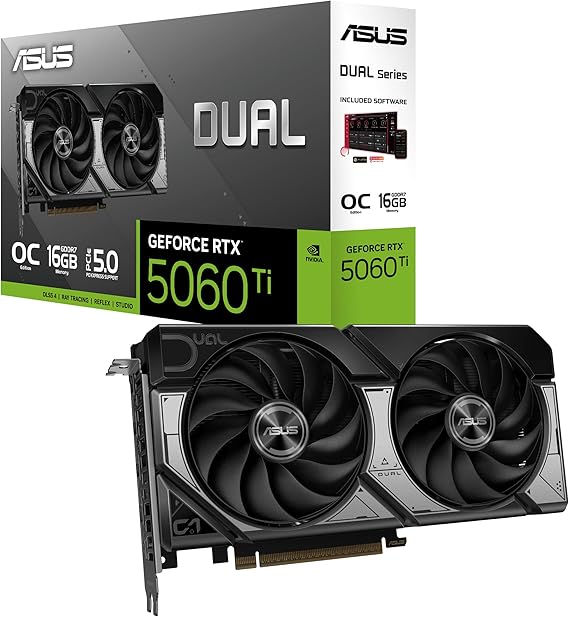 ASUS Çift GeForce RTX 5060 Ti 16GB GDDR7 OC Edition Gaming Ekran Kartı