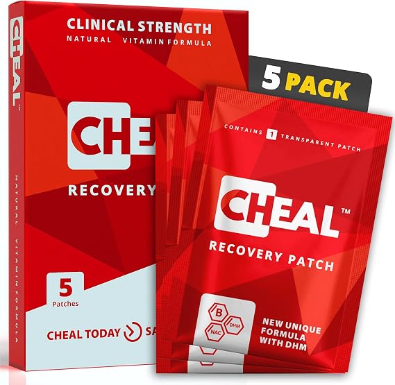 Party Recovery Patch, Better Morning After Drinking, Clear, 5 Patches