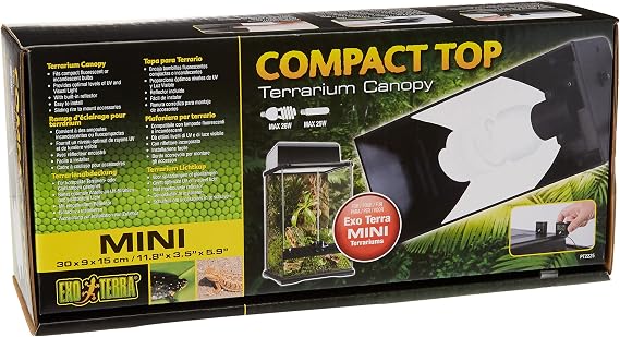 Hagen Exo Terra Mini Compact Incandescent Light Fixture, Black