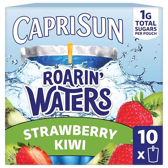Capri Sun Roarin' Waters, 10 ct Box Strawberry Kiwi, 6 fl oz Pouches