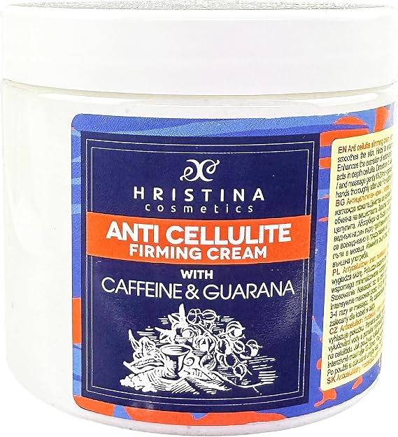 Anti-cellulite cream with caffeine and guarana | Removes cellulite, firms, tones, perfect for anti-cellulite treatment of legs, buttocks, thighs, belly | 200ml