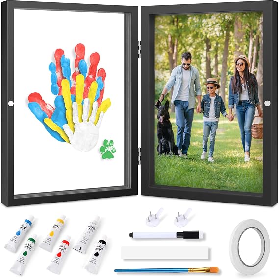 Family Handprint Kit, Hand Prints Photo Wood Frame, DIY Craft Gift Keepsake