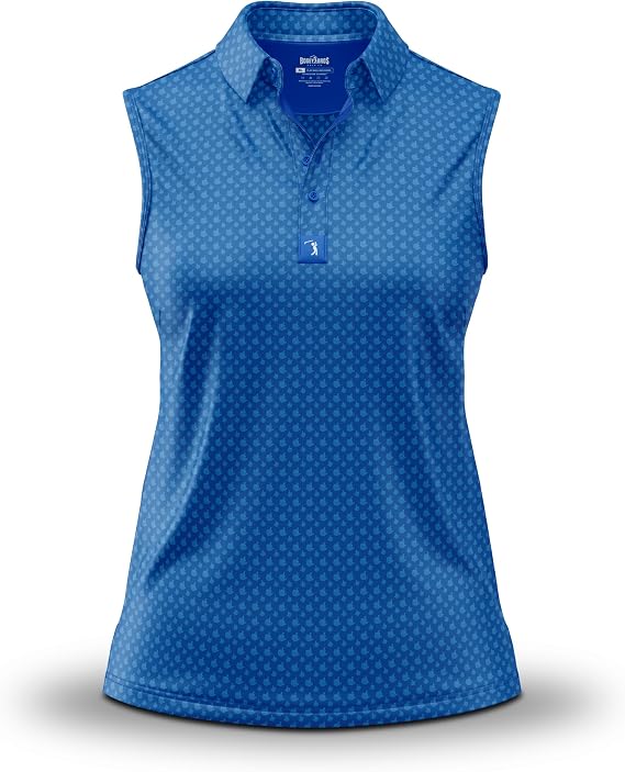 Bogey Bros Sleeveless Golf Polo for Women Athletic Fit, UPF 50, Moisture Wicking, 92% Polyester 8% Spandex