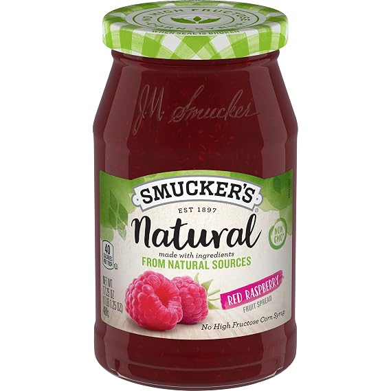Smucker's Natural Red Raspberry Fruit Spread, 17.25 Ounce