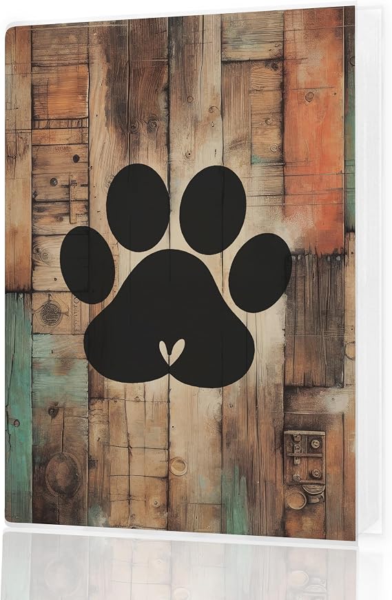 Dog Photo Album 4x6, Pet Dog Puppy Paw Small Photo Album Memory Book Keepsake with 18 Pockets Hold 36 Pictures for Family Baby Graduation Wedding Anniversary Travel Vacation