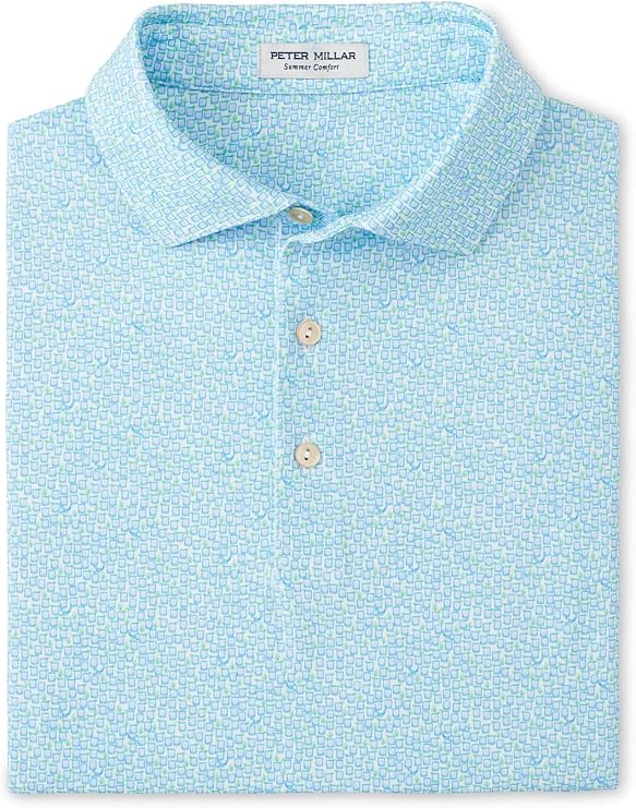 Peter Millar Mezcal Performance Jersey Polo In White
