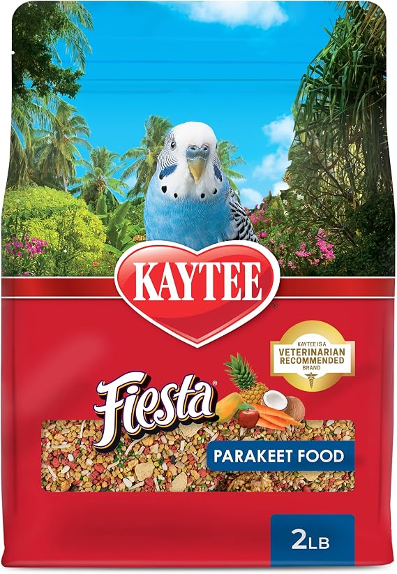 Kaytee Fiesta Parakeet Food, Nutritious and Fun Blend, 2 Pounds