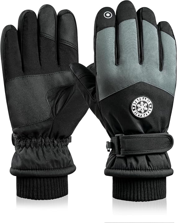 DOFOWORK Ski Gloves Men Winter Gloves Warm for Men & Women Waterproof | Touchscreen Snow Winter Gloves Breathable Snowboard Thermal Warm Glovefor Cold Weather