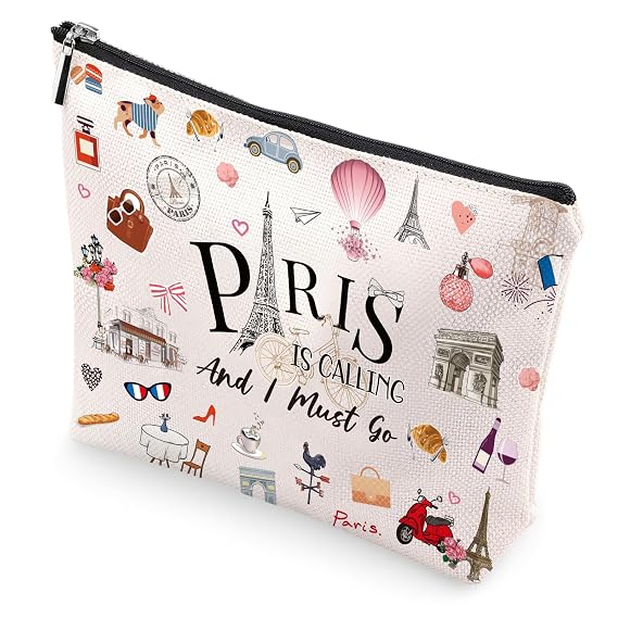 Paris Gifts Makeup Bag - Paris Souvenirs for Women