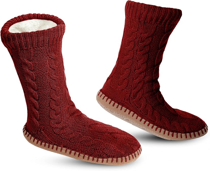Warm and Cozy Women's Slipper Socks with Soft Fuzzy Lining - Floor Winter Comfort, Non-Slip Sole, Stylish Design, Ideal Gift