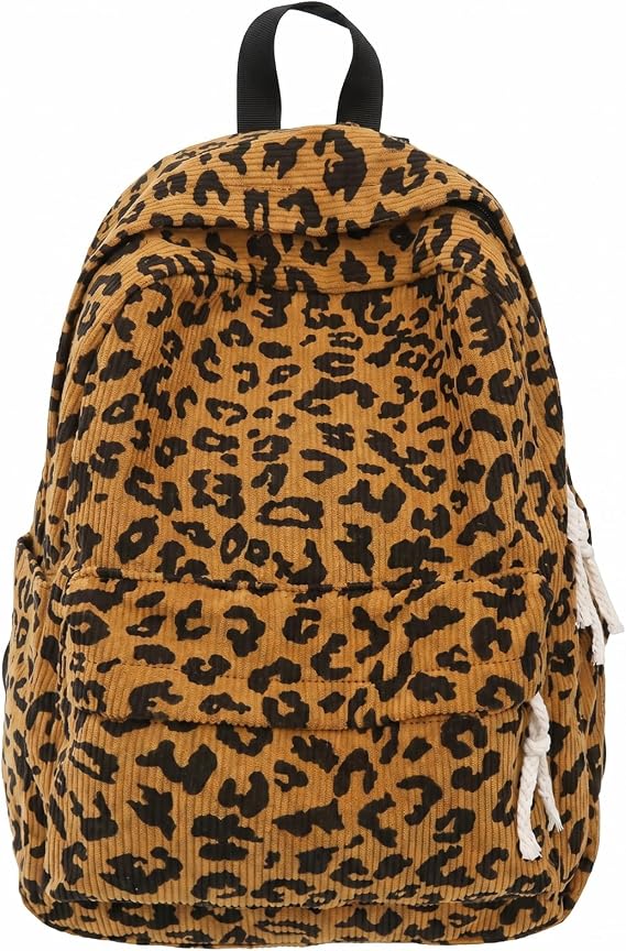 Leopard Print Backpack, Large Backpacks Women, Animal Backpack for School and Travel, Leopard Print Fabric Schoolbag with Multiple Compartments, Spacious Design for Daily Use and Outings