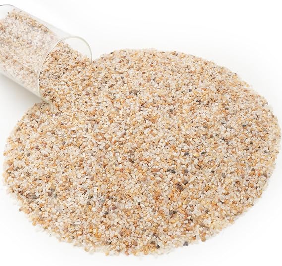 NUPICK 1-3mm Coarse Sand for Plants, 10lb Horticultural Grit for Aquariums, Succulents, Desert Silica Sand for Cactus, Decorative Gravel for Vases Filler, Gold Grit for Bonsai, Landscaping