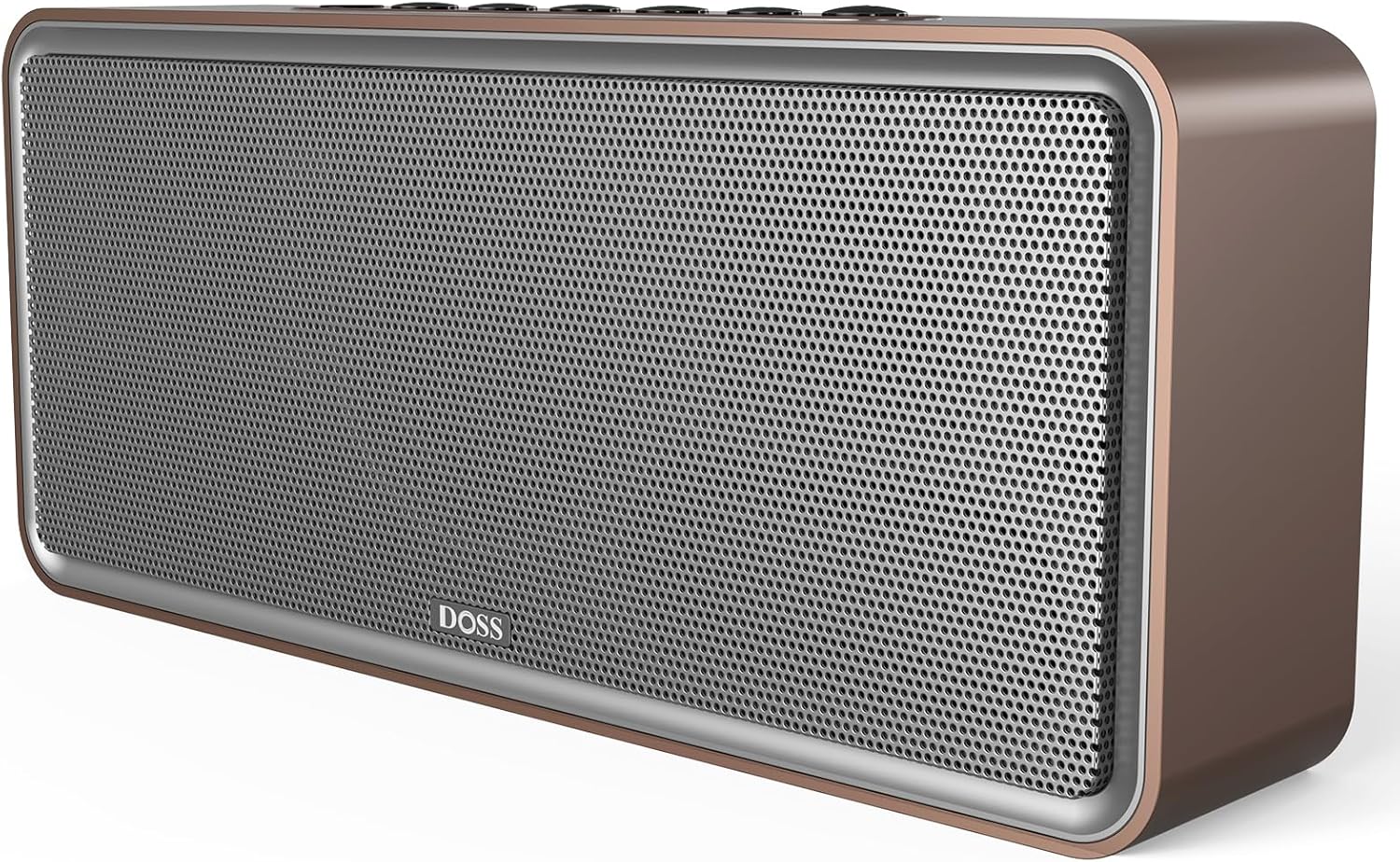 DOSS SoundBox XL 32W Bluetooth Speakers, Dual-Driver Wireless Bluetooth Home Stereo Speaker with 20W HD Sound, 12W Subwoofer, Bold Bass, Long Playtime for Echo Dot, Phone, Tablet, TV, Gift Ideas-Gold