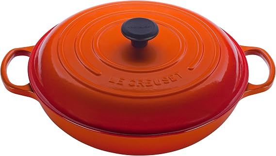 Le Creuset Enameled Cast Iron Signature Braiser, 5 qt, Flame