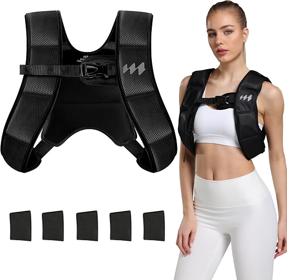 BeatBoost Weighted Vest for Women Men, Washable Iron Weight Vest 12/20lb
