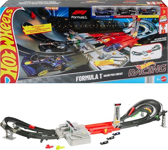 Hot Wheels Formula 1 Grand Prix Circuit & 3 Cars (Teams May Vary)