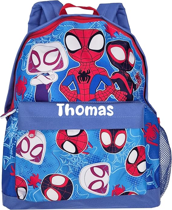Marvel Spidey Kids Backpack Personalised Spiderman Rucksack Bag with Name (Spidey Backpack)