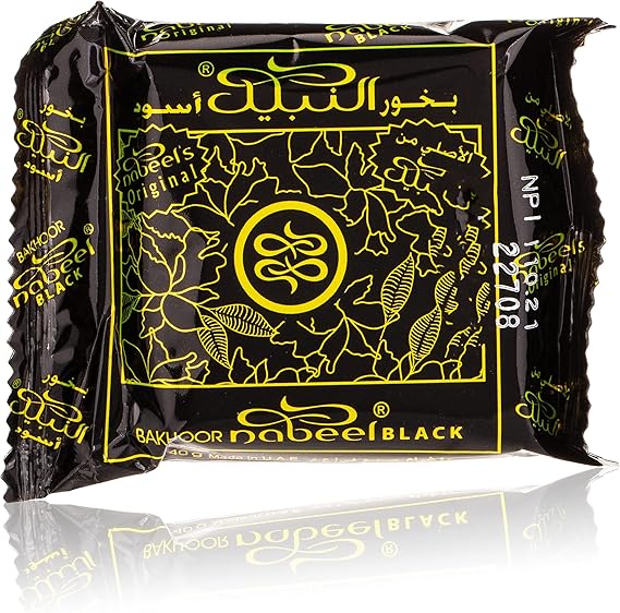 Nabeel Perfumes Heritage Collection Bakhoor Black Incense 40 g, 4INP040302