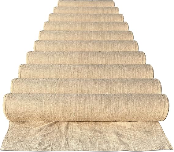 Sandbaggy Burlap Fabric Roll | 40 Inch by 300 ft | Great for Garden, Yard, Wedding, Craft, Decorating Tables | Constructed from Industrial Grade Burlap Fiber | 30% Thicker Than Competition (10 Rolls)