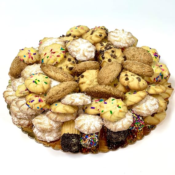 Best Cookies 3 lb. Gourmet Italian Christmas Cookie Platter, Holiday Assortment Cookies, Italian cookies for Thanksgiving, Birthdays, Ester and Valentines Day Gifts, 70+ Cookie Gift Basket