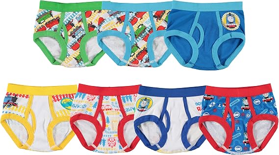THOMAS & FRIENDS boys Toddler 7-pack 100% Combed Cotton Briefs With Thomas the Tank, Percy and More in Sizes 2/3t and 4t