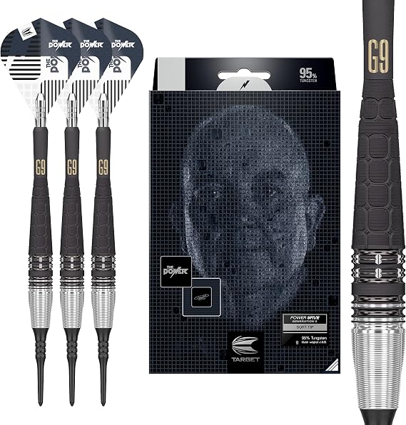 Target Darts Phil Taylor Power 9-Five Gen 9 95% Tungsten Soft Tip Darts Set