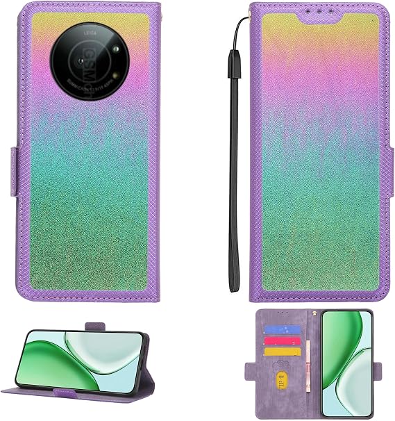 Aroepurt Case Compatible for Sharp Leica Leitz Phone 1 5g Phone Case Flip Cover [with Tempered Glass Screen Protector][RFID Blocking] HCQC-ZI