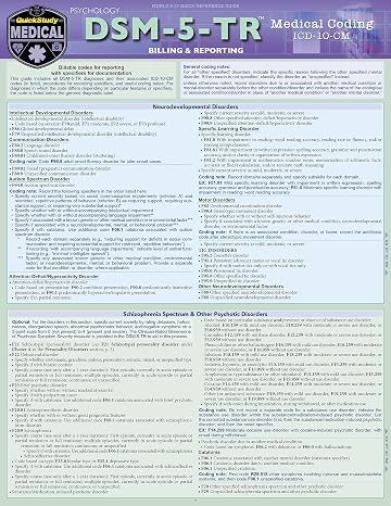 DSM-5-TR Medical Coding: a QuickStudy Laminated Reference Guide
