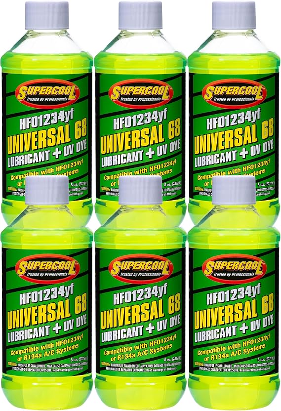 TSI Supercool 48663-8D 1234yf EV Electric Vehicle POE 68 Viscosity with UV Dye 8oz 1-Pack