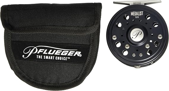 Pflueger Medalist Fly Reels, Size 44322 Fishing Reel, Right/Left Handle Position, Corrosion-Resistant, Aluminum Spool, Click & Pawl System