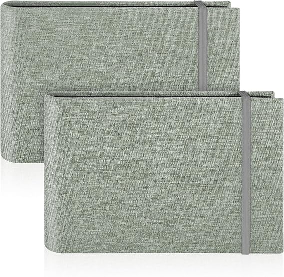 2 Pack Small Photo Albums, 6x4 Slip In Postcard Albums 200 Photos