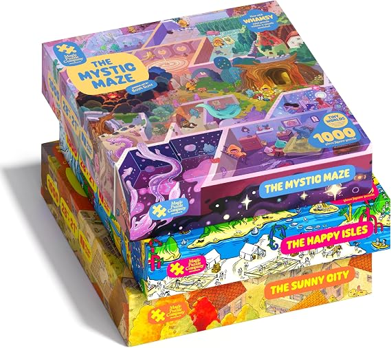 Magic Puzzle Company Series 1 Bundle 3-Pack of 1000-Piece Jigsaw Puzzles