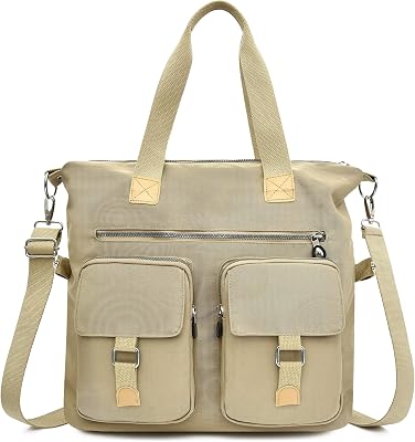 Womens Large Multi Pockets Nylon Tote Crossbody Shoudler Work Bag Handbags