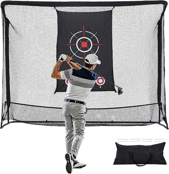 10x7.5/8ft Golf Practice Hitting Net with Target/Impact Screen