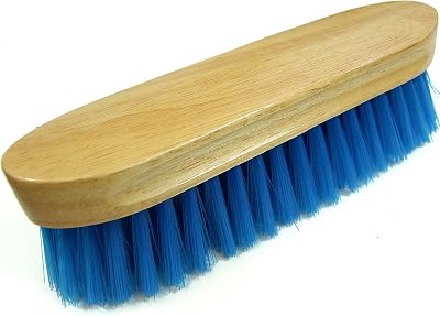 Intrepid International Bedford Horse Brush 9 - Nylon Bristles Brush with Wood Block for Horse Care and Horses Grooming Kit - Medium to Soft Bristles