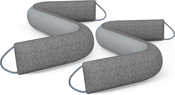 HADOR 2X 30 Weighted Door Draft Stopper, Doors Snake, Up to 3" Gaps, Gray