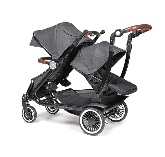 Austlen Entourage 2.0 Double Stroller in Black (Also Available in Navy)