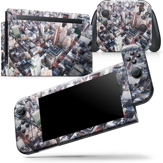 Design Skinz - Compatible with Nintendo DSi XL - Skin Decal Protective Scratch-Resistant Removable Vinyl Wrap Cover - Vintage Aerial Cityscape