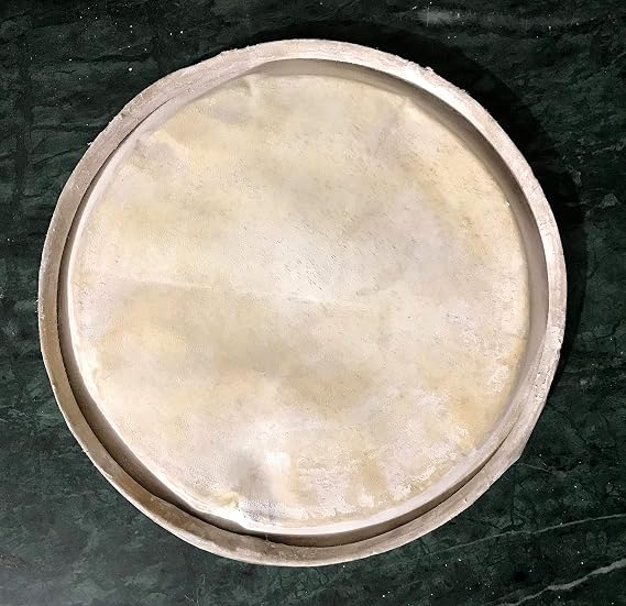 Premium Quality Dholak Bayan Pudi Skin Head 9.5 Inch Left Big Side Leather