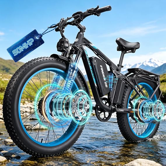 Electric Bike for Adults, Dual Motor EBIKE, 60V/25Ah Removable Battery