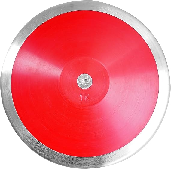 SPORTAXIS 1 kg Training Discus -Slow Spin, Red Discus for Beginners - Throwing Discus for High School & College Throwers - Optimal Rim Weight - Outdoor Practice & Competition