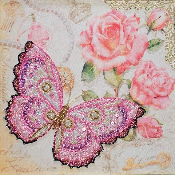 VDV Creative ''Delicacy Beads Embroidery Kit; Contemporary Embroidery; Gift idea; Needlepoint Design; Decor; Seed Beads Preciosa;