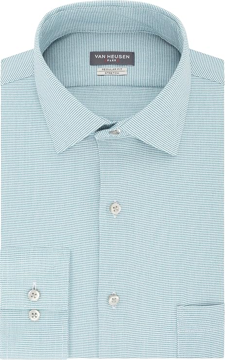 Van Heusen Mens Flex Collar Regular Fit Spread Collar Dress Shirt