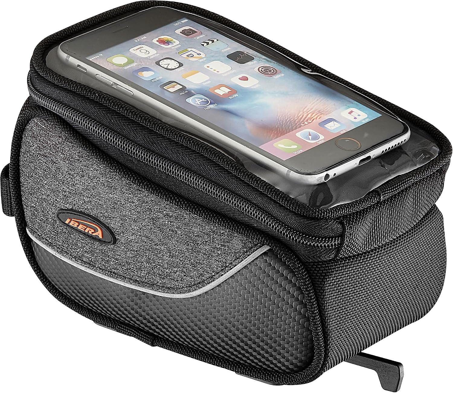 Ibera Top Tube Bag - Convenient and Secure Storage for Essentials - Easy Installation and Durable Construction Quicl Release - With Phone Sleeve