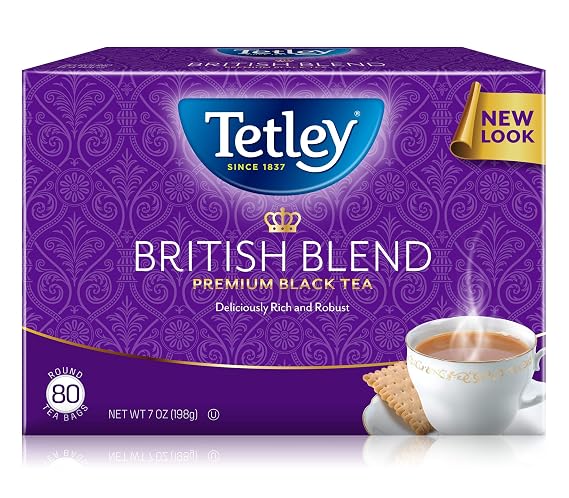 Tetley, British Blend Black Tea, 80 Count, Hot or Iced, Rich & Robust Black Tea