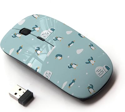 [ Optical 2.4G Wireless Computer Mouse [ Penguin Snowball Fight ]
