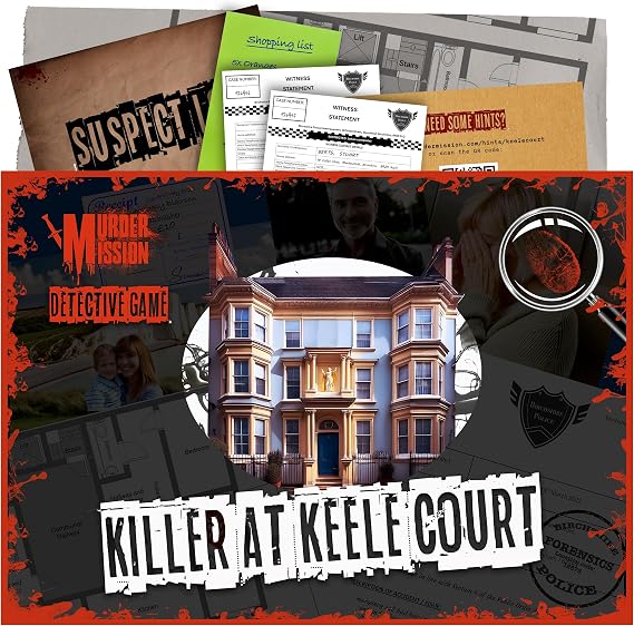 Murder Mystery Game - Detective Killer Case Files - Date Night, Party Groups - Unsolved Cryptic Games - Killer At Keele Court